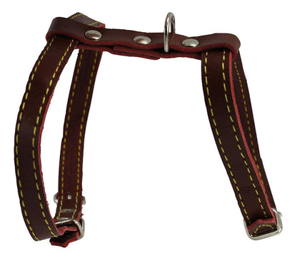 Dogs My Love Real Leather Feline Harness, 12"-15" Chest size, 3/8" Wide, Small to Medium Cats