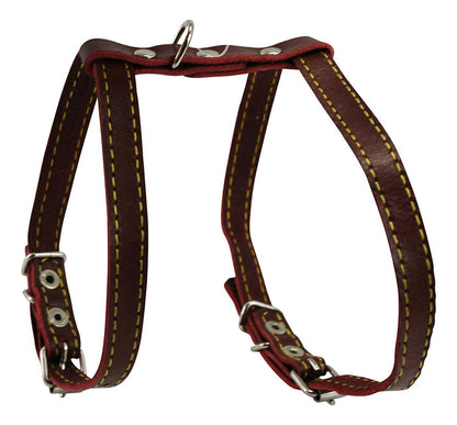 Dogs My Love Real Leather Feline Harness, 12"-15" Chest size, 3/8" Wide, Small to Medium Cats