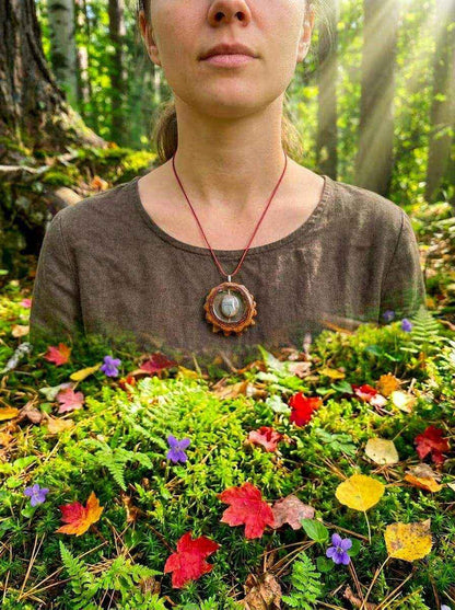 Elevate Your Style with Unique White Howlite Jewelry – Handmade Pinecone Pendant