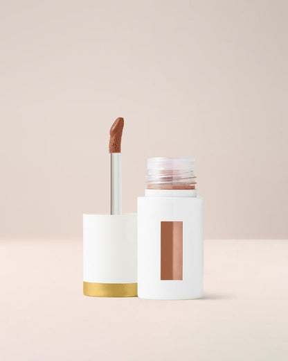 EM Cosmetics Everglass Lip Dew in Tea, a sheer berry, a comfortable lip gloss for a wash of color with intense shine.
