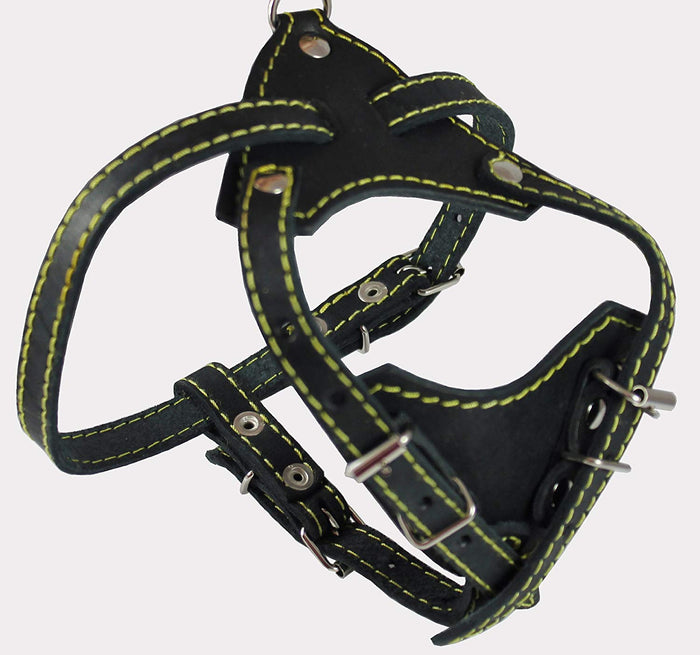 Genuine Leather Dog Harness, 16.5"-20" Chest size, 1/2" Wide