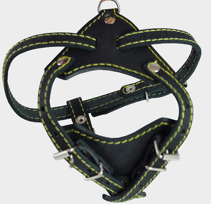 Genuine Leather Dog Harness, 16.5"-20" Chest size, 1/2" Wide