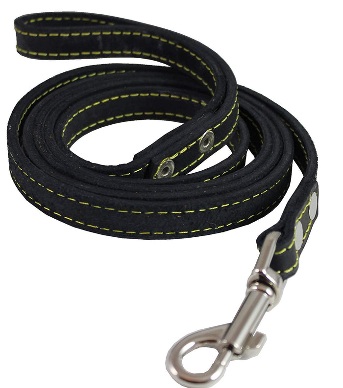 Genuine Thick Leather Dog Leash 5/8" Wide 6 Ft, Medium, Large