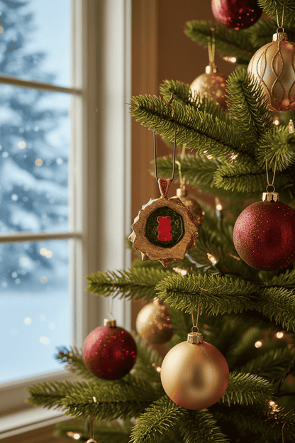 Golden Bear Resin Pinecone Ornament | Handmade Holiday Forest Decor | PNW Nature Art - Smokin Resin Company
