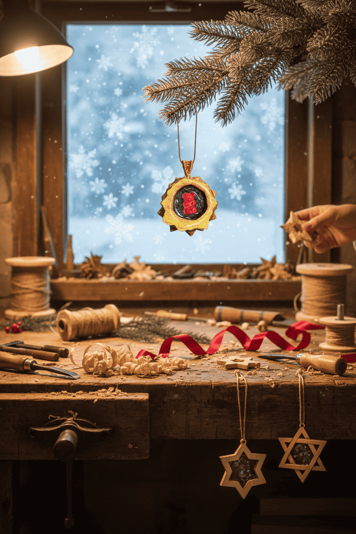 Golden Bear Resin Pinecone Ornament | Handmade Holiday Forest Decor | PNW Nature Art - Smokin Resin Company