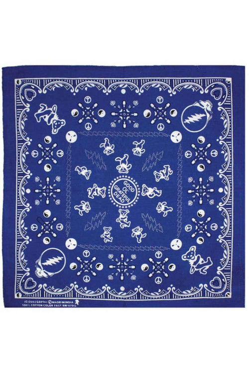 Good Ol' Grateful Dead Bandana Blue 22x22