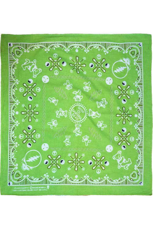 Good Ol' Grateful Dead Bandana Green 22x22