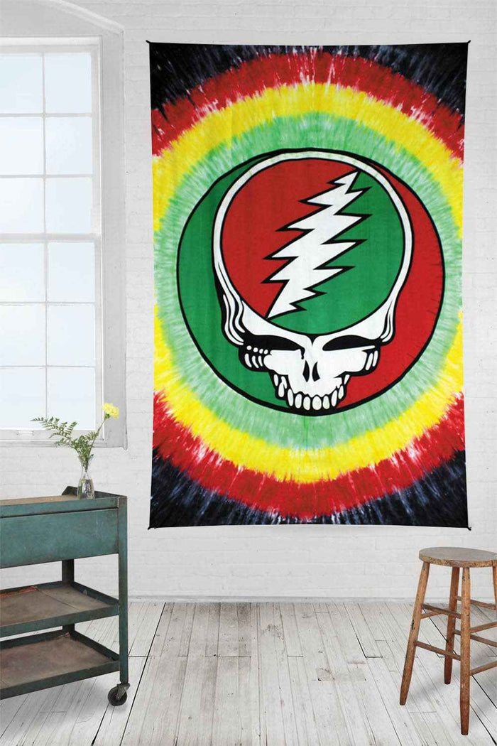 Grateful Dead Tapestry Rasta SYF Tie Dye Hippie Tapestries: 60x90 inches