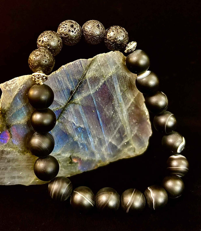 Grounded Energy Sardonyx Diffuser Bracelet - Smokin Resin Company