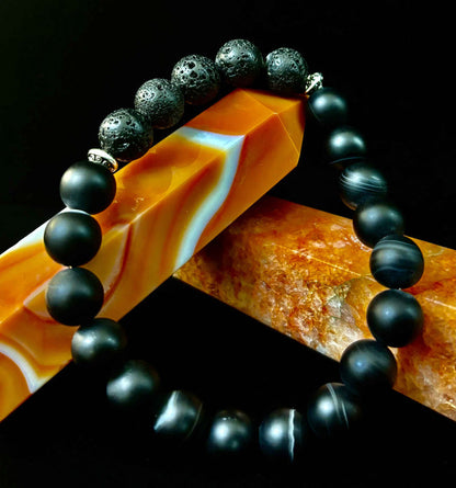 Grounded Energy Sardonyx Diffuser Bracelet - Smokin Resin Company