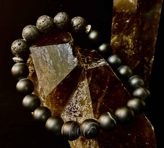 Grounded Energy Sardonyx Diffuser Bracelet - Smokin Resin Company
