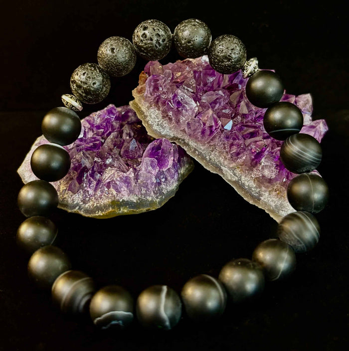 Grounded Energy Sardonyx Diffuser Bracelet - Smokin Resin Company