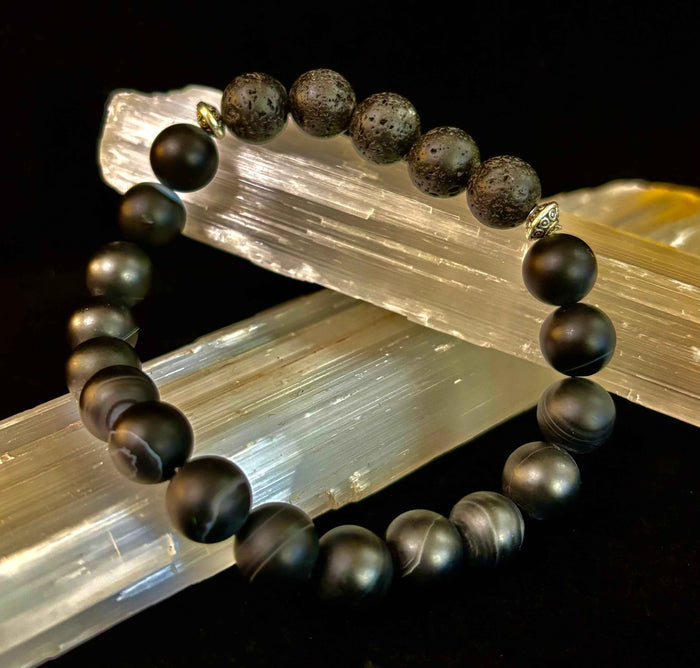 Grounded Energy Sardonyx Diffuser Bracelet - Smokin Resin Company