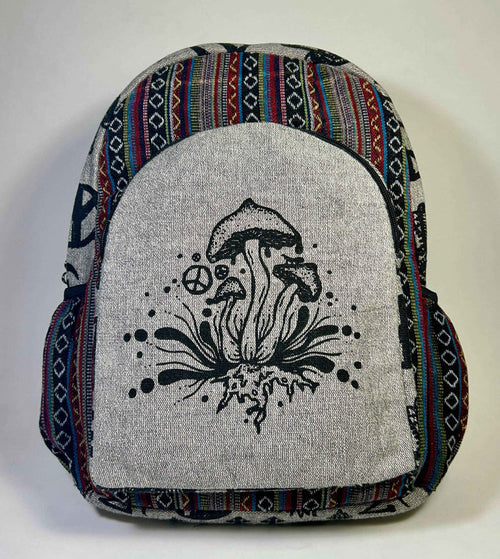 Large Mushroom Hemp Backpack - Smokin Resin Company