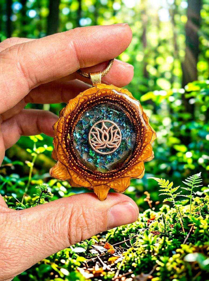 Lotus Flower Pinecone Pendant | Nature-Inspired Jewelry for Personal Growth