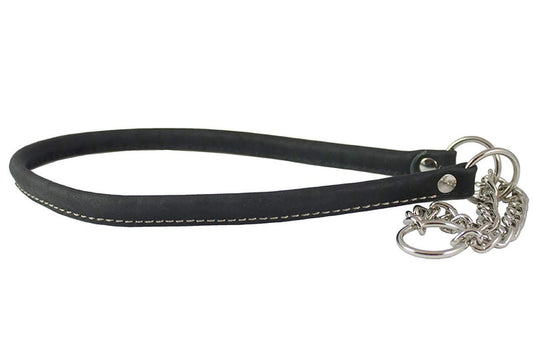 Martingale Genuine Leather Dog Collar Choker Medium to Large 16"-19" Neck, Pitbull, Amstaff, Boxer