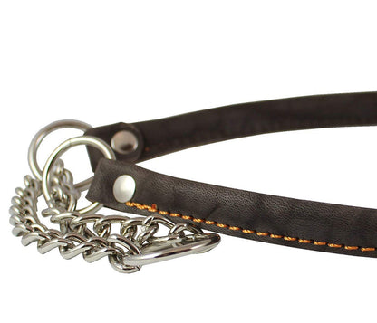 Martingale Genuine Leather Dog Collar Choker Medium to Large 16"-19" Neck, Pitbull, Amstaff, Boxer