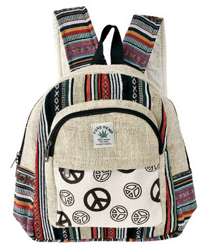 Medium Hemp Peace Backpack - Smokin Resin Company