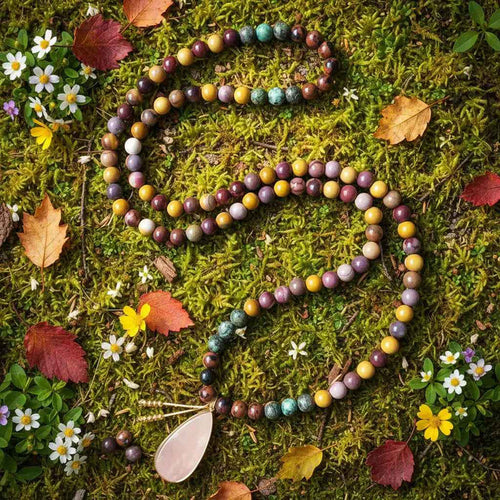 Mookaite African Turquoise Mala Necklace