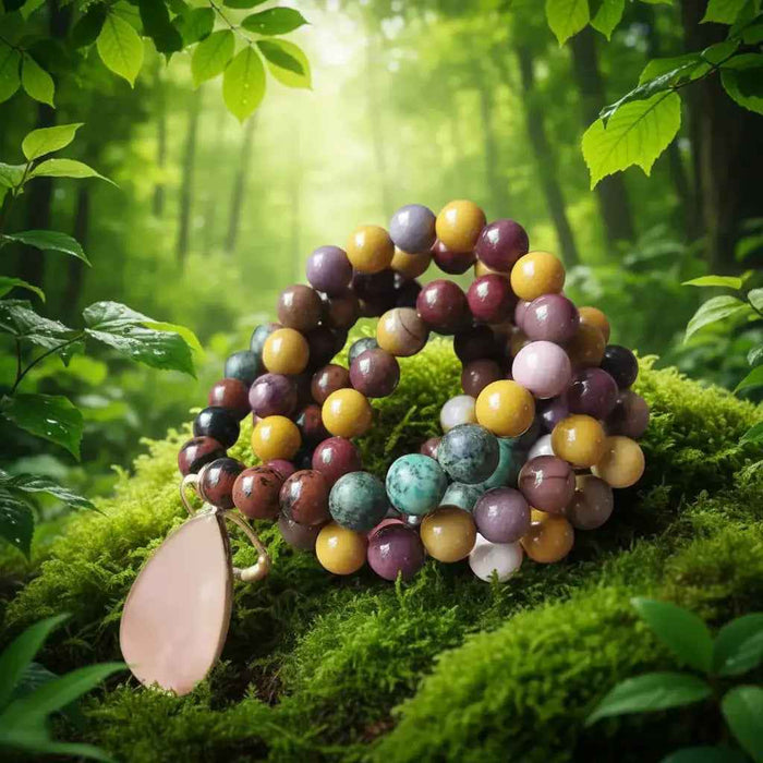 Mookaite African Turquoise Mala Necklace