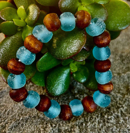 Ocean Drift Recycled Sea Glass Bracelet - Smokin Resin Company