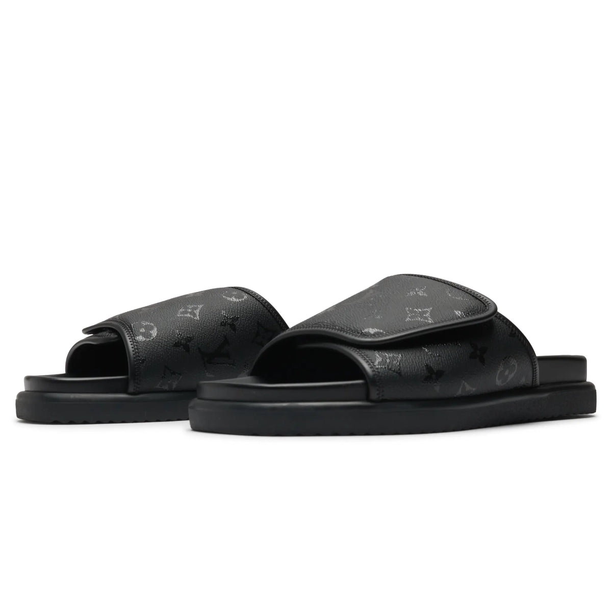 Preloved - Louis Vuitton Miami Mules Black Slides