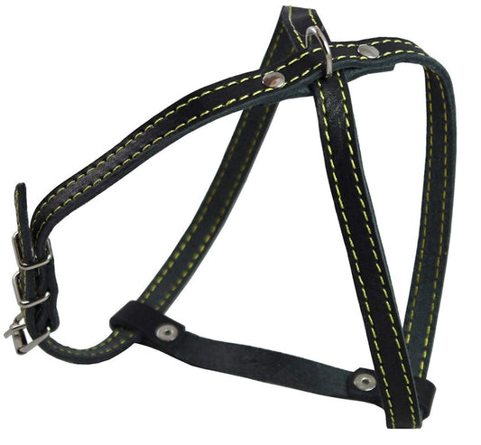 Real Leather Dog Harness, 15"-19" Chest size, 1/2" Wide, Poodle