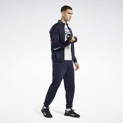 Reebok Apparel Men Reebok Identity Vector Knit Track Pants VECTOR NAVY