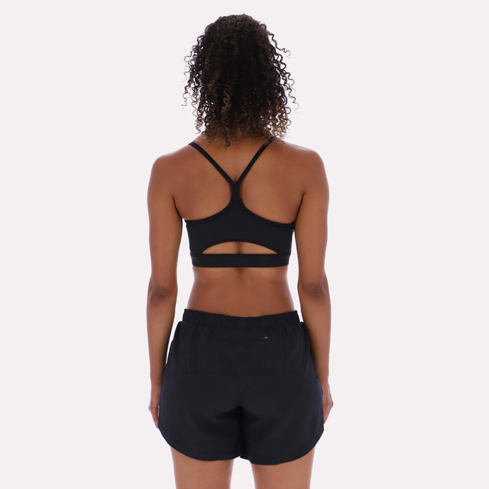 Reebok Apparel Women Core Strappy Bra - Medium Support BLACK