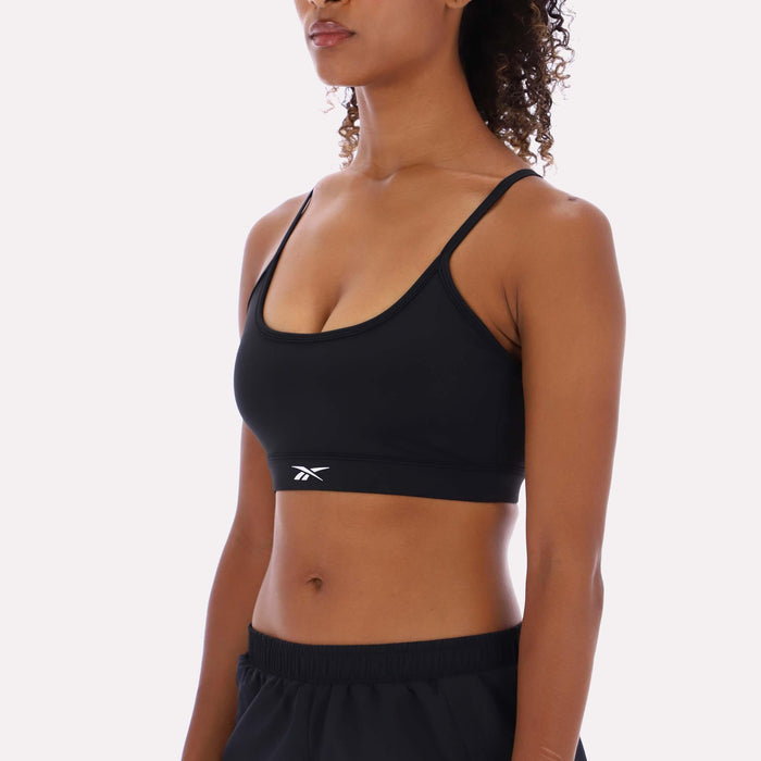 Reebok Apparel Women Core Strappy Bra - Medium Support BLACK