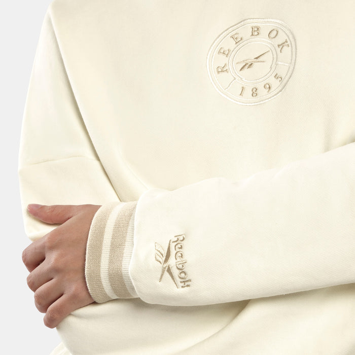 REEBOK APPAREL WOMEN Lawn Club Crew Sweatshirt CHALK