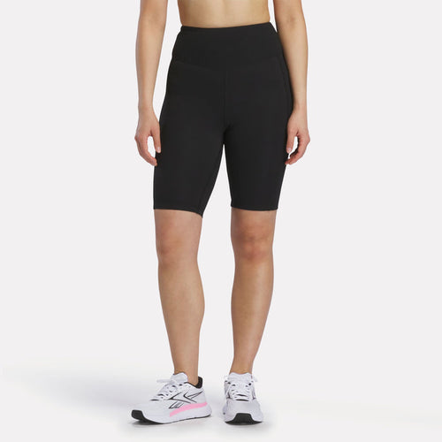 REEBOK APPAREL WOMEN Lux Peached Biker Shorts 9" BLACK