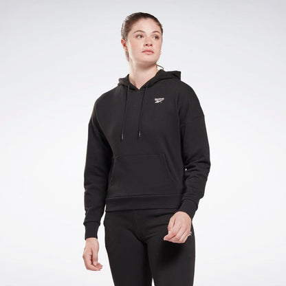 Reebok Apparel Women Reebok Identity Small Logo French Terry Hoodie BLACK
