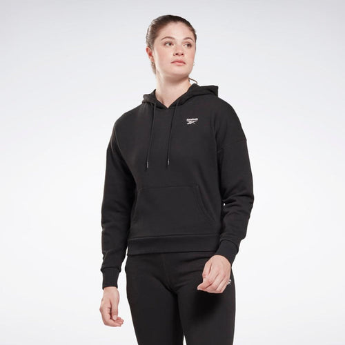 Reebok Apparel Women Reebok Identity Small Logo French Terry Hoodie BLACK