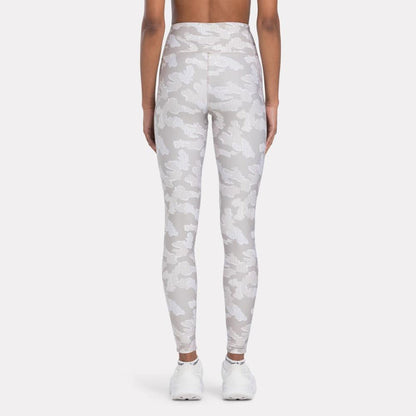 Reebok Apparel Women Reebok Identity Training Camo Leggings ASH