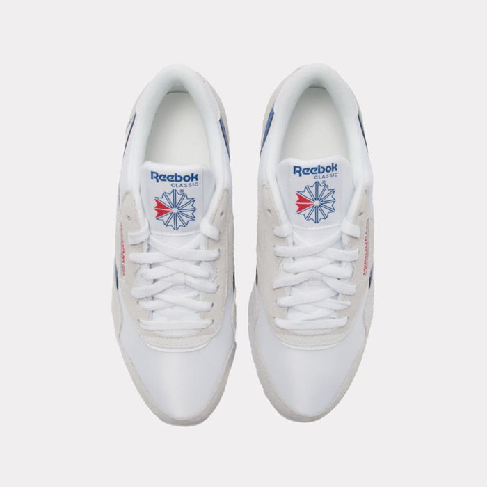 Reebok Footwear Men Classic Nylon Shoes WHITE/VECTOR BLUE/VECTOR RED