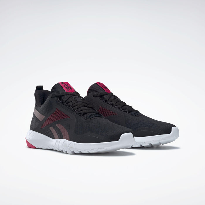 Reebok Footwear Women Flexagon Force 3 Wide Fit Training Shoes CBLACK/MAROON/PURPNK