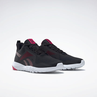 Reebok Footwear Women Flexagon Force 3 Wide Fit Training Shoes CBLACK/MAROON/PURPNK