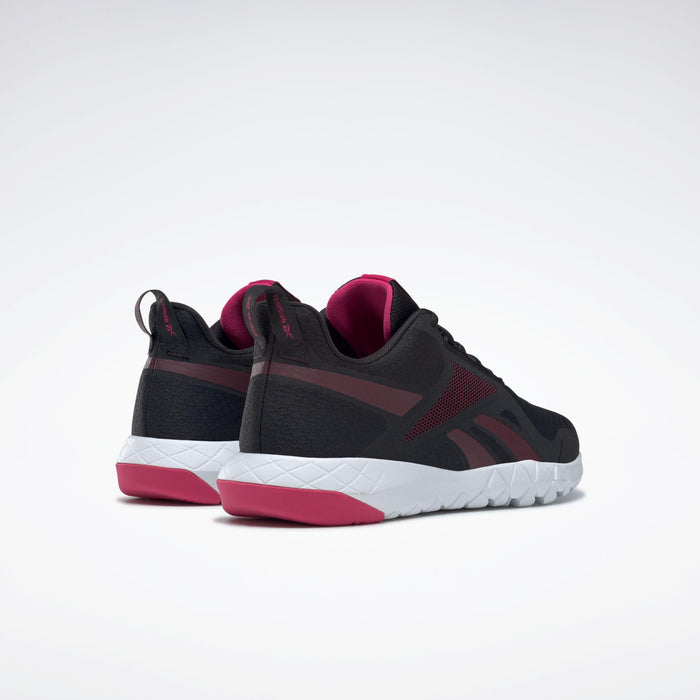 Reebok Footwear Women Flexagon Force 3 Wide Fit Training Shoes CBLACK/MAROON/PURPNK