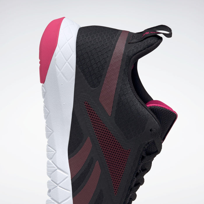 Reebok Footwear Women Flexagon Force 3 Wide Fit Training Shoes CBLACK/MAROON/PURPNK