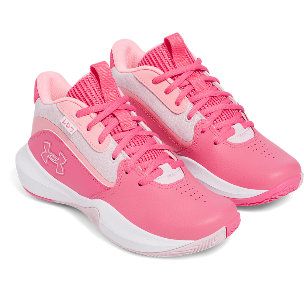 Big Kids' Under Armour Lockdown 7 Basketball Shoes "Pink"