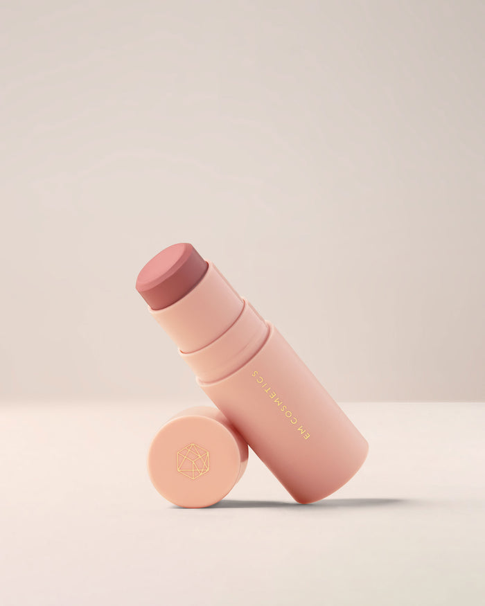 EM Cosmetics So Soft Blush stick in Demure, a soft mauve cream blush for a sophisticated, elegant cheek color.