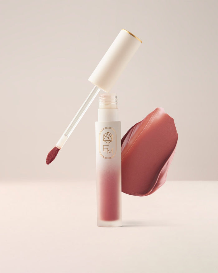 EM Cosmetics Soft Spoken Velvet Lip Creme in Hush, a tawny nude for a warm, comfortable, soft-matte lip look.