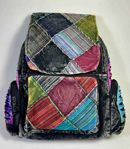 Soho Black Patchwork Backpack - Smokin Resin Company