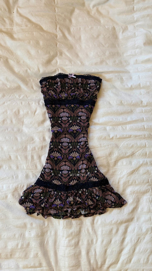 strapless mini dress