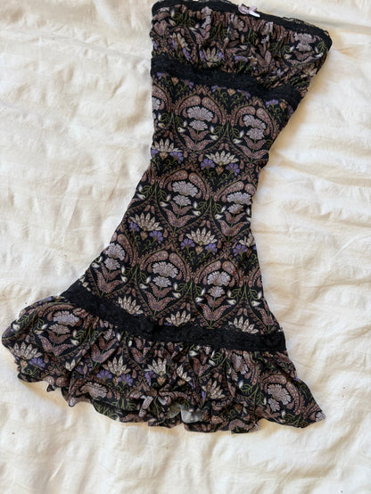 strapless mini dress