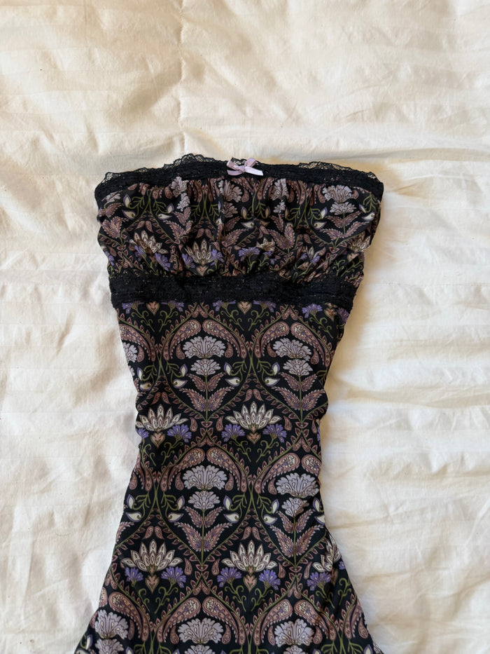 strapless mini dress