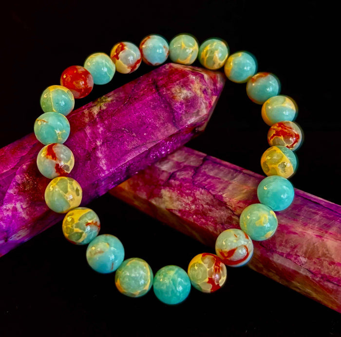 Transformation Energy Snake Skin Jasper Bracelet - Smokin Resin Company