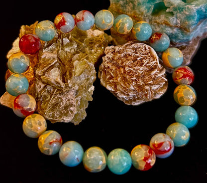 Transformation Energy Snake Skin Jasper Bracelet - Smokin Resin Company