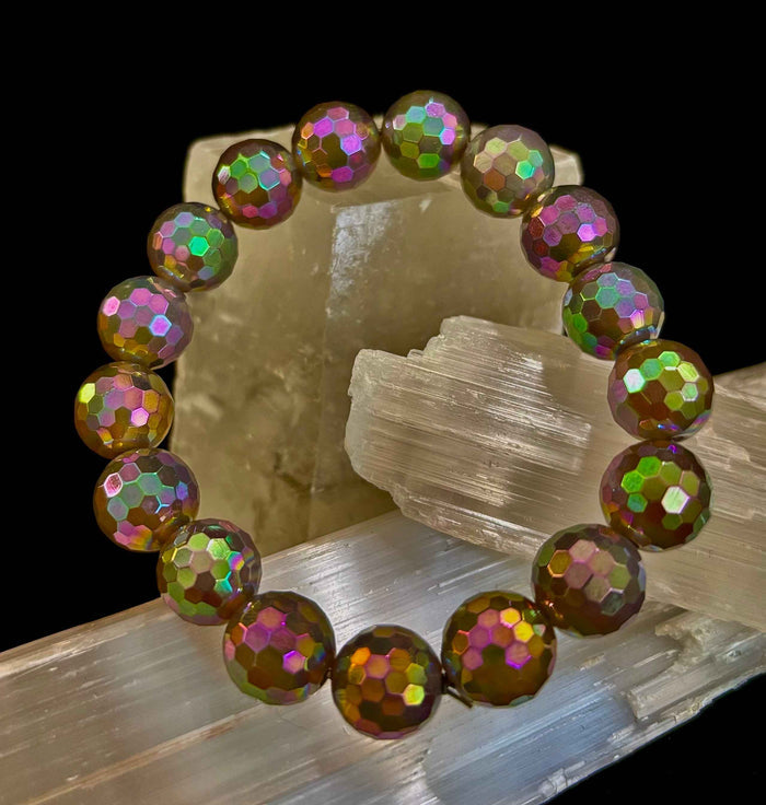 Wicked Glam Mystic Gray Agate Bracelet - Smokin Resin Company